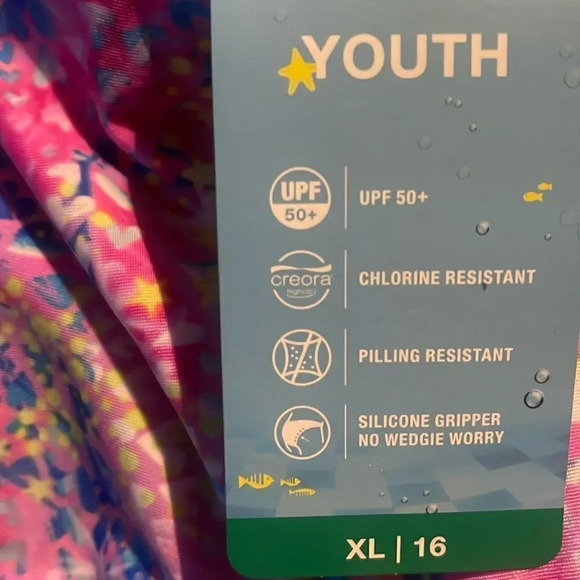 #17 Speedo youth bathing suit one piece Pink Hearts XL 16 - Picture 5 of 8